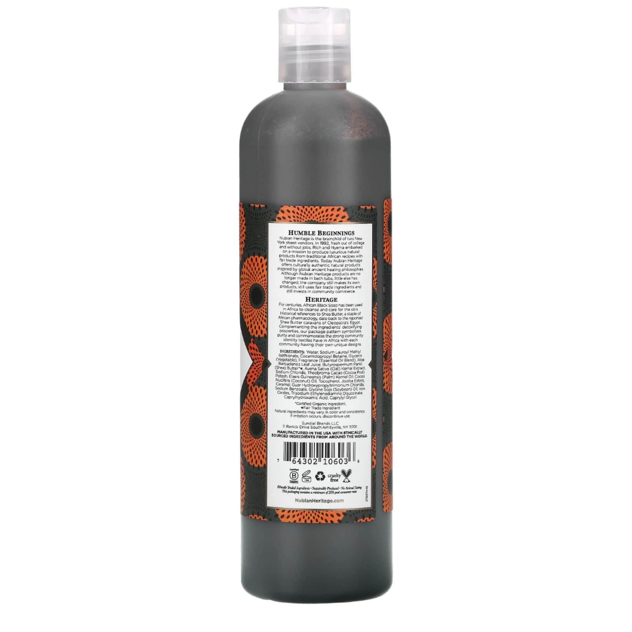 Afrikanische Schwarze Seife Duschgel 384ml von Nubian Heritage