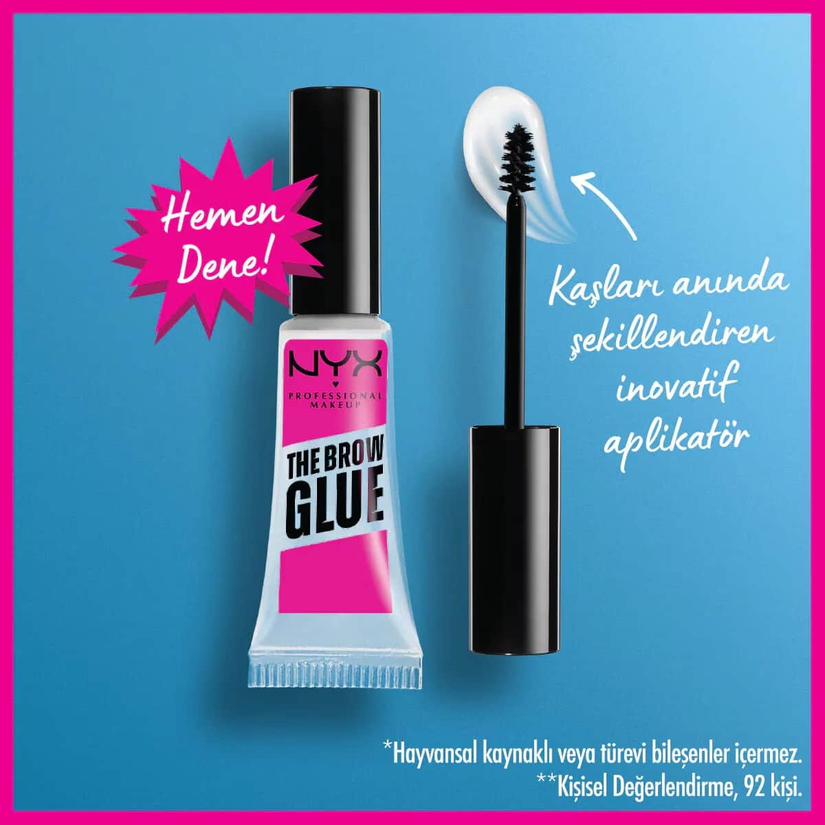 NYX غراء الحواجب من نيكس بروفيشنال ميك أب، ماسكارا تثبيت الحواجب شفافة
