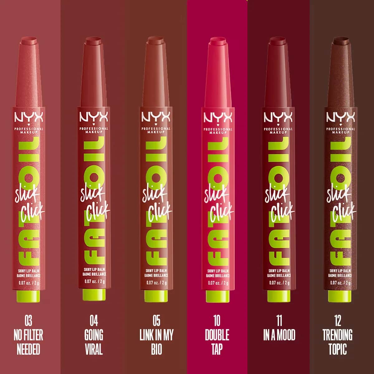 Бальзам для губ Nyx Professional Makeup Fat Oil Slick Click Shine 12
