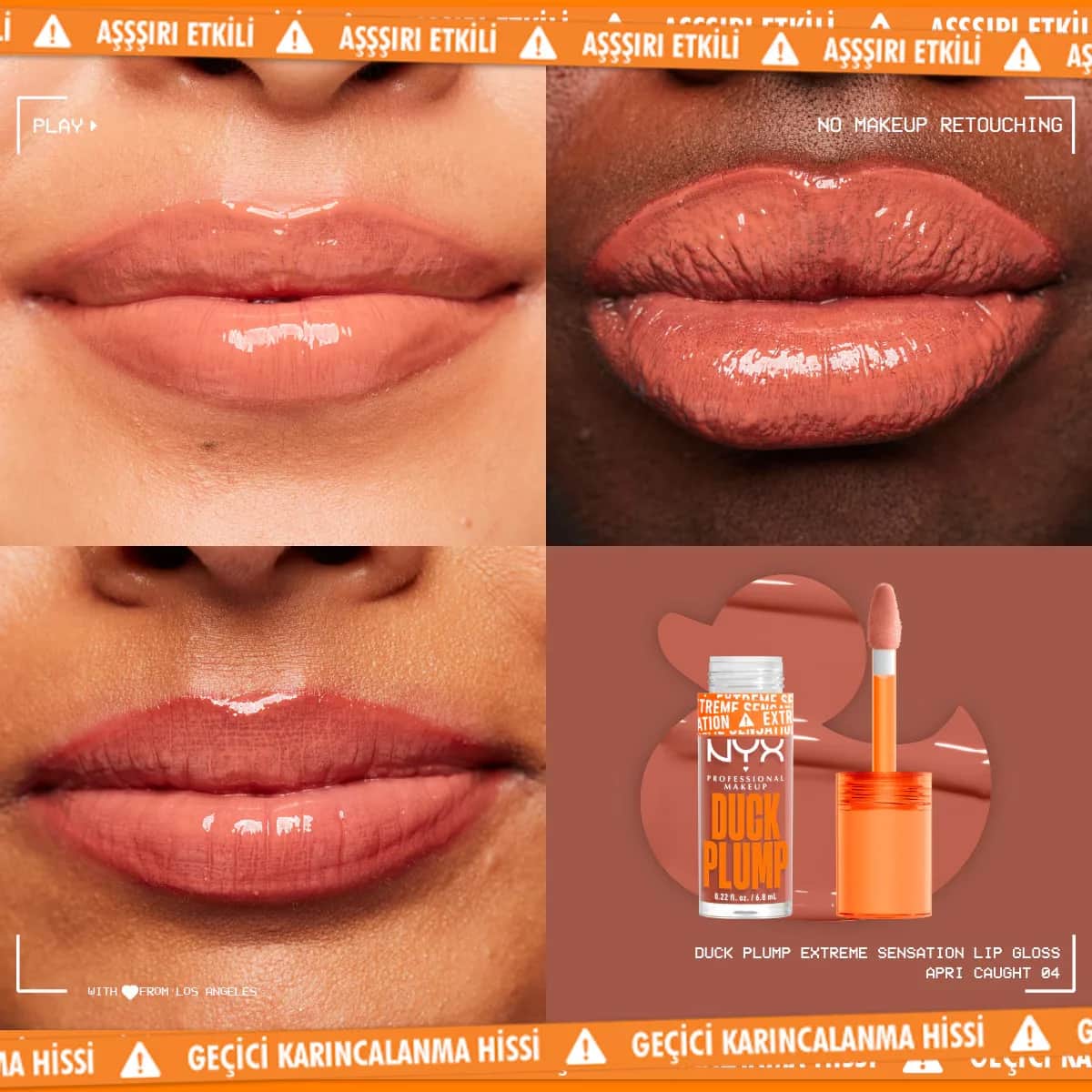 NYX Duck Plump Lip Gloss 04 Apri-Caught - Veganer, feuchtigkeitsspendender Glanz