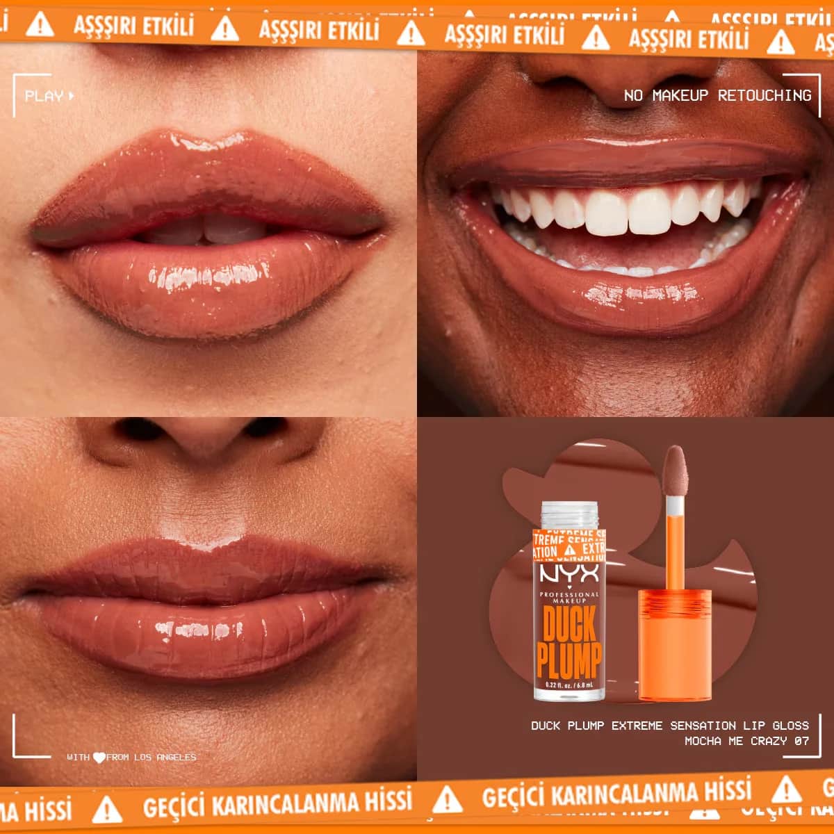 NYX Duck Plump Lip Gloss 07 Mocha Me Crazy - Volle Lippen, Vegan