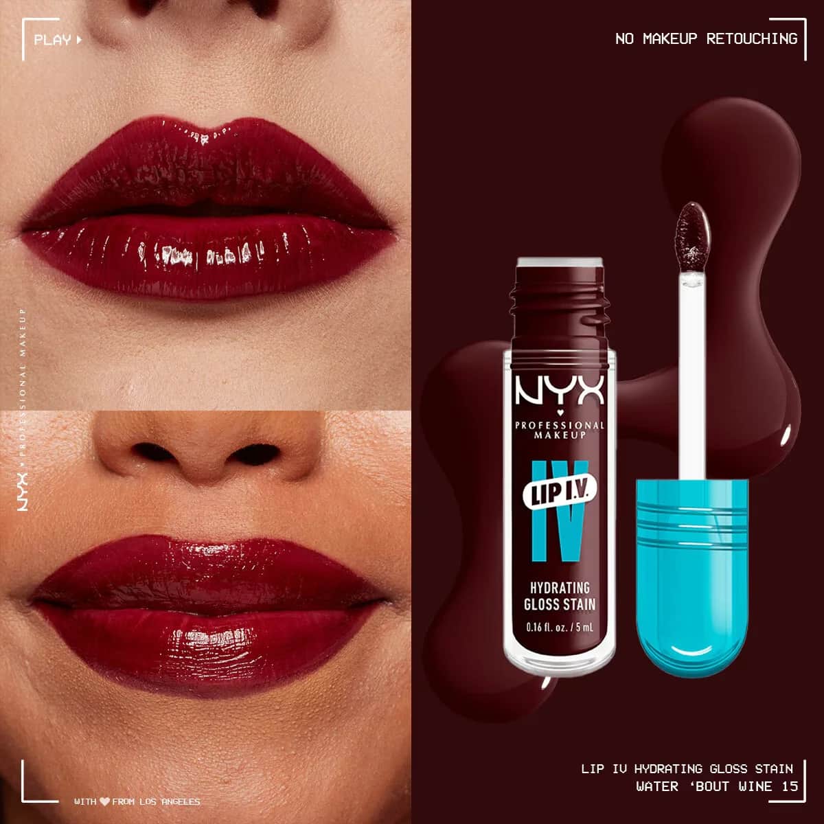 NYX Lip I.V. Vitamin-Infused Gloss &amp; Tint - Weinfarbe