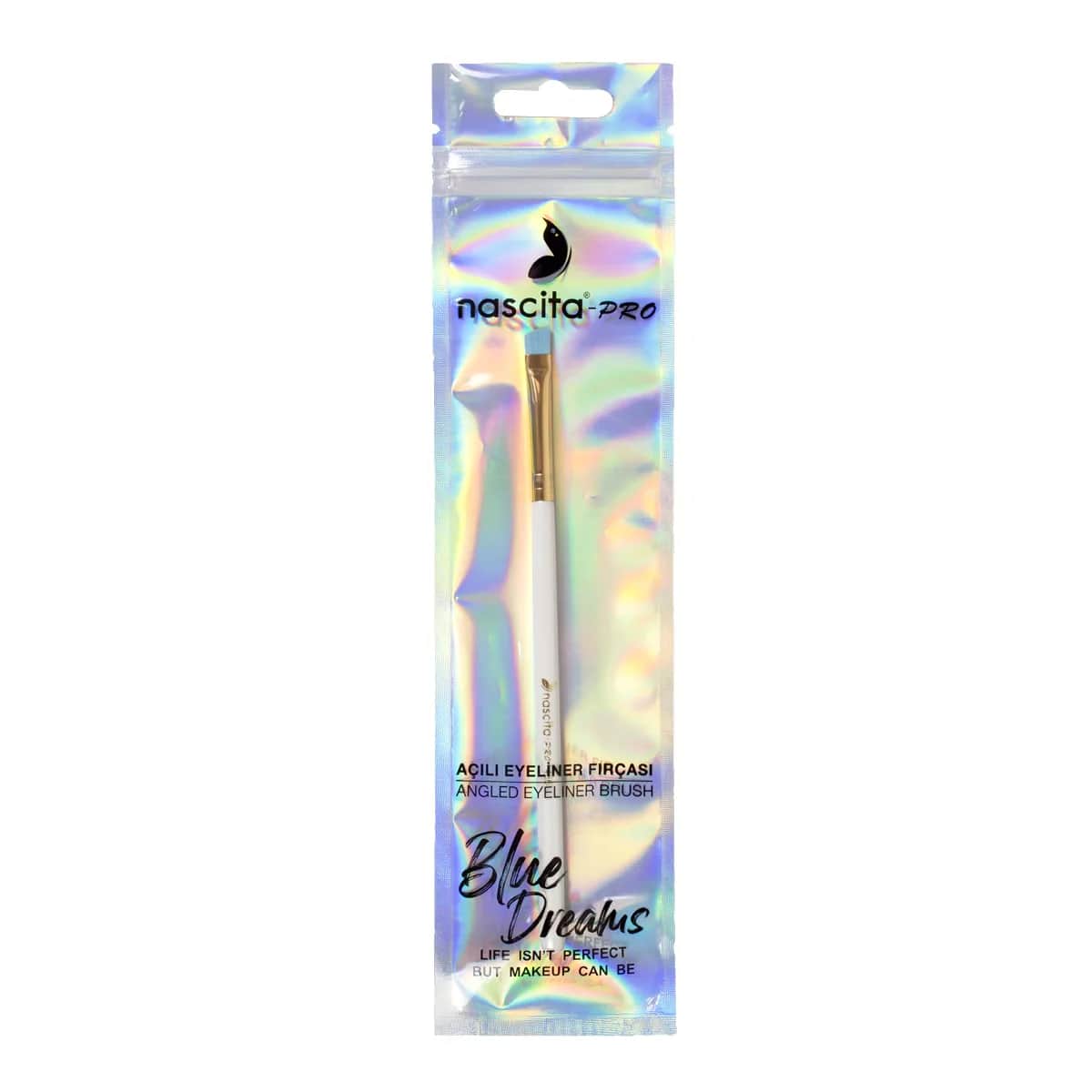 Кисть для подводки глаз Nascita Blue Dreams с углом