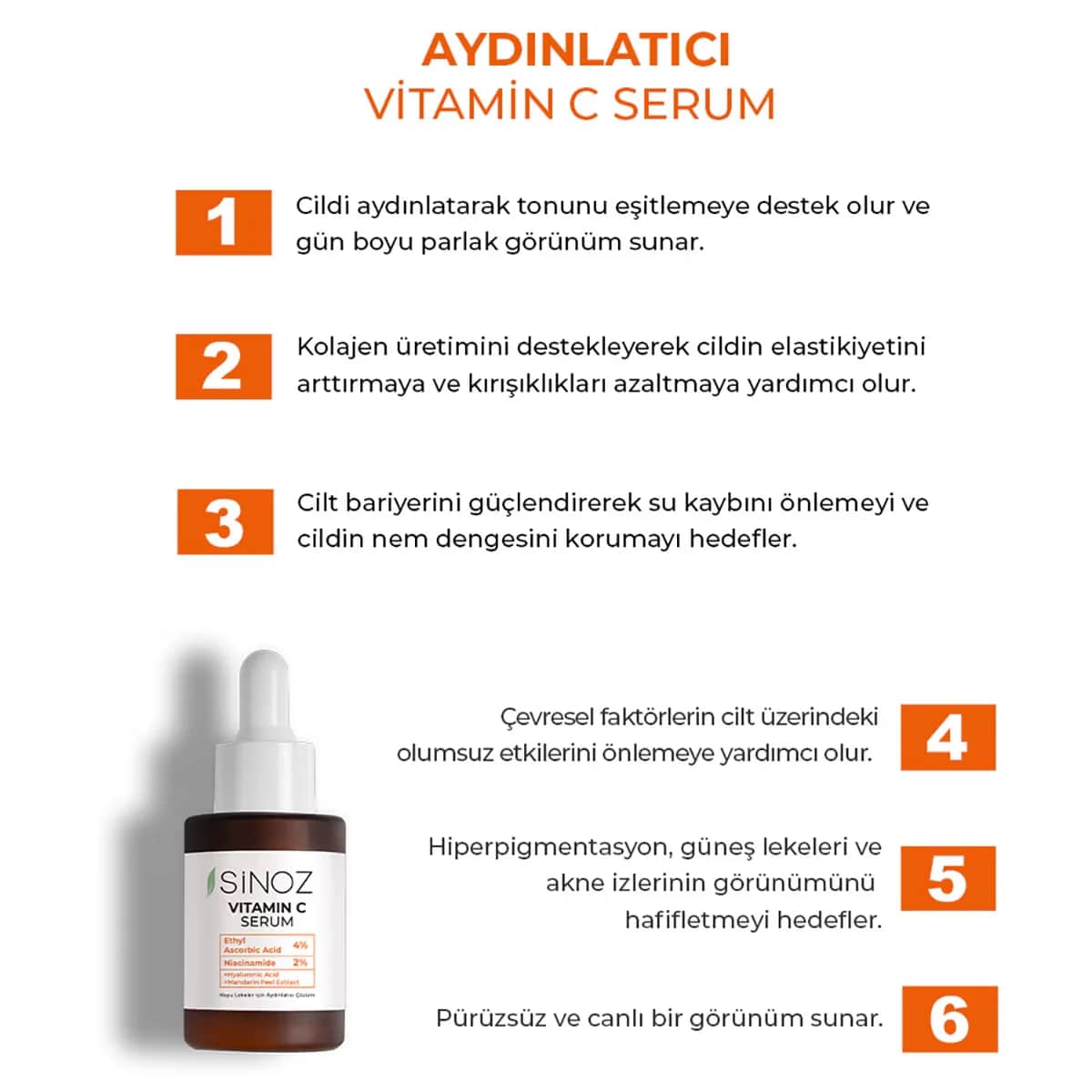 Sinoz 10% Vitamin C Serum - Aufhellend &amp; Illuminierend 30ml