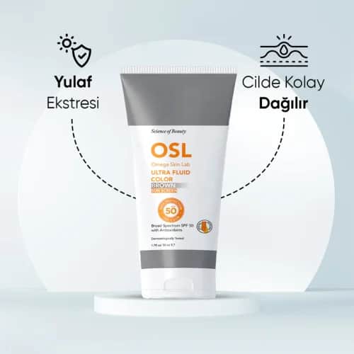 Osl Omega Skin Lab أو إس إل كريم أوميجا سكين لاب ألترا فلويد كولور واقي من الشمس بعامل حماية 50+ 50 مل بني