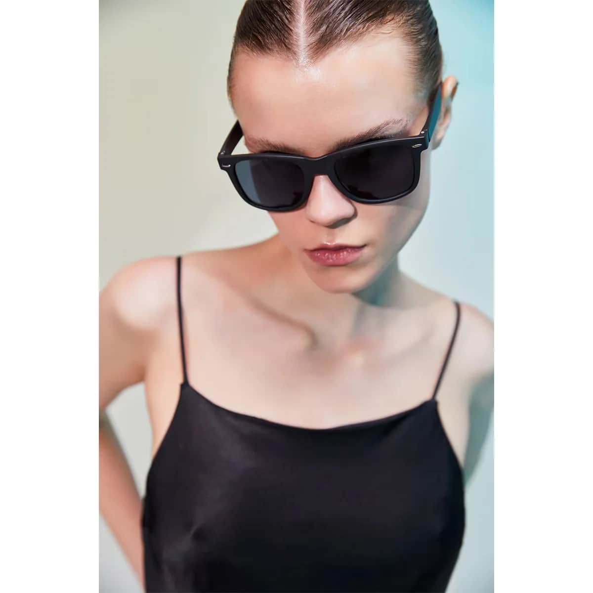 نظارات شمسية مستطيلة سوداء من أكوا دي بولو Apss012201 Aqua Di Polo