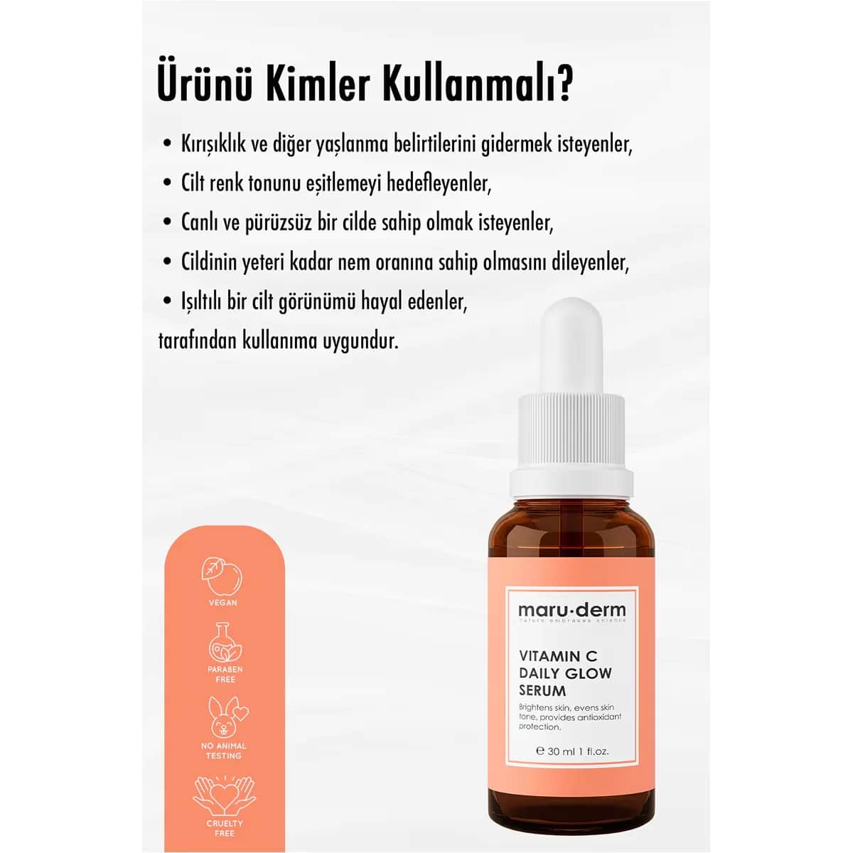 Сыворотка для ухода за кожей с витамином C и пептидами Maruderm 30 мл