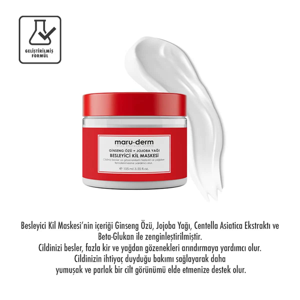 Maruderm Ginseng Extract And Jojoba Oil Clay Mask 100 ml