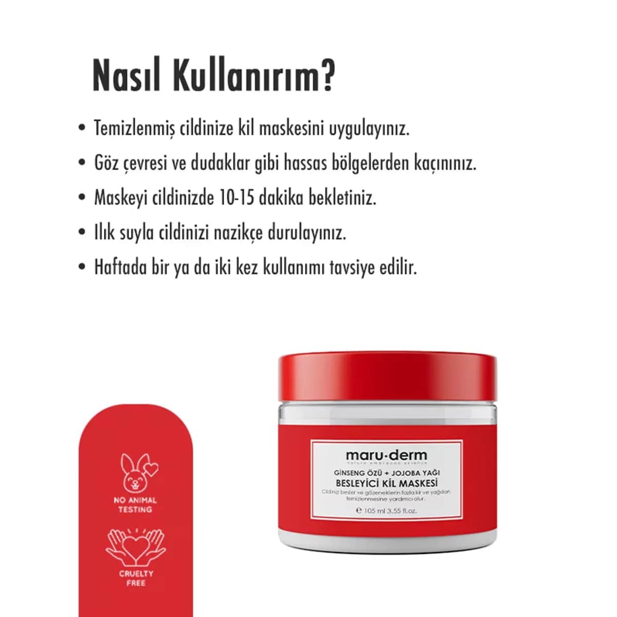 Maruderm Ginseng Extract And Jojoba Oil Clay Mask 100 ml