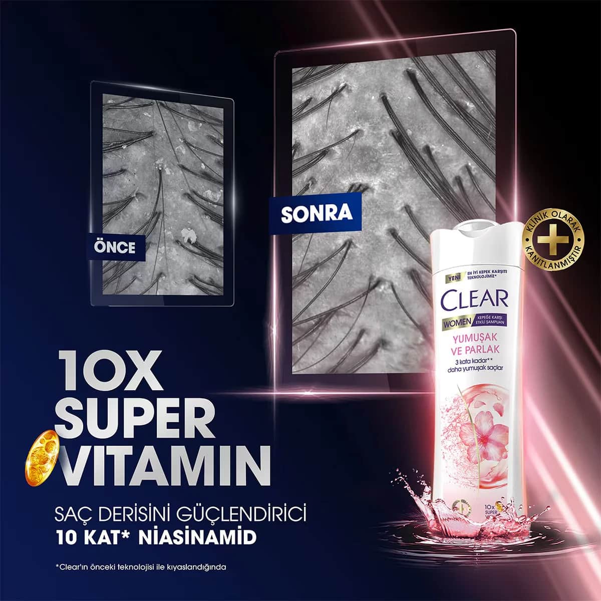 Clear شامبو كلير سوفت شاين بخلاصة زهر الكرز والكيراتين 350 مل