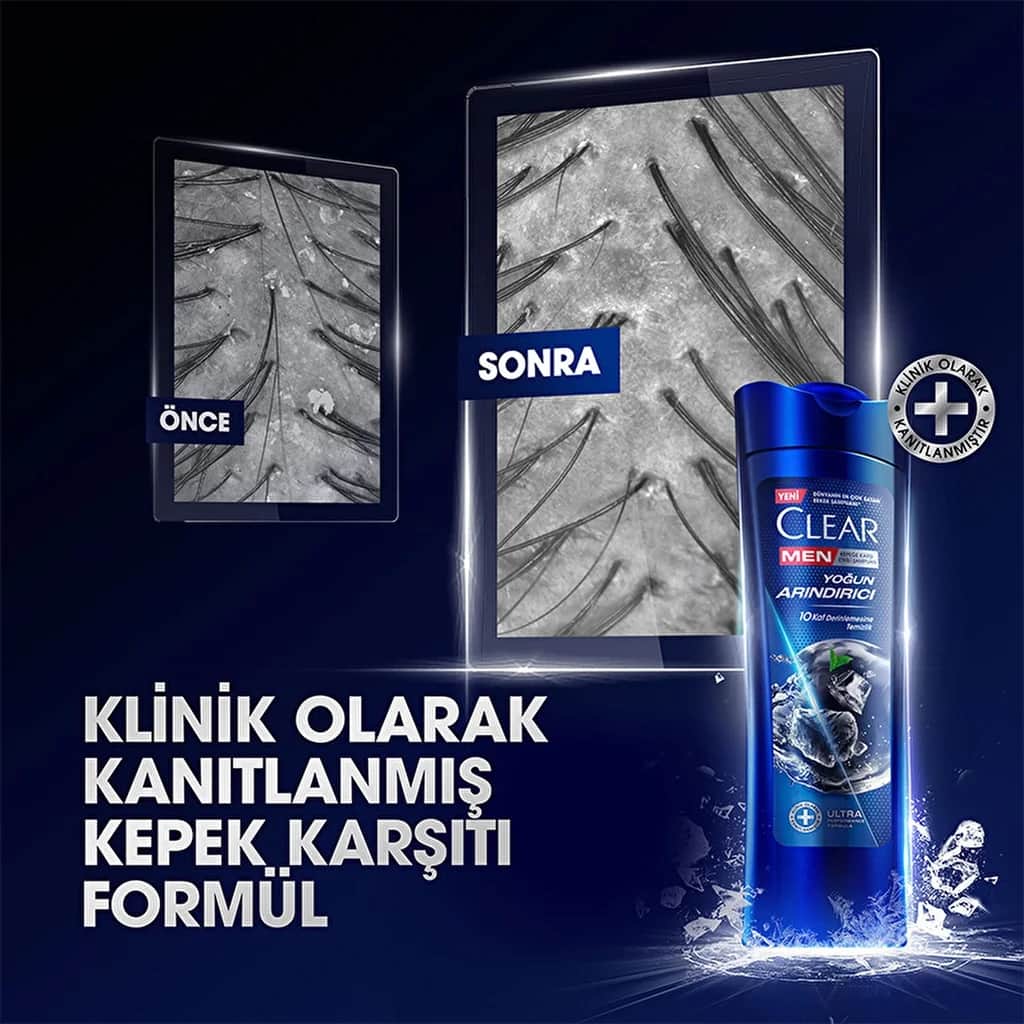 Clear Men Aktivkohle Anti-Schuppen Shampoo 350ml