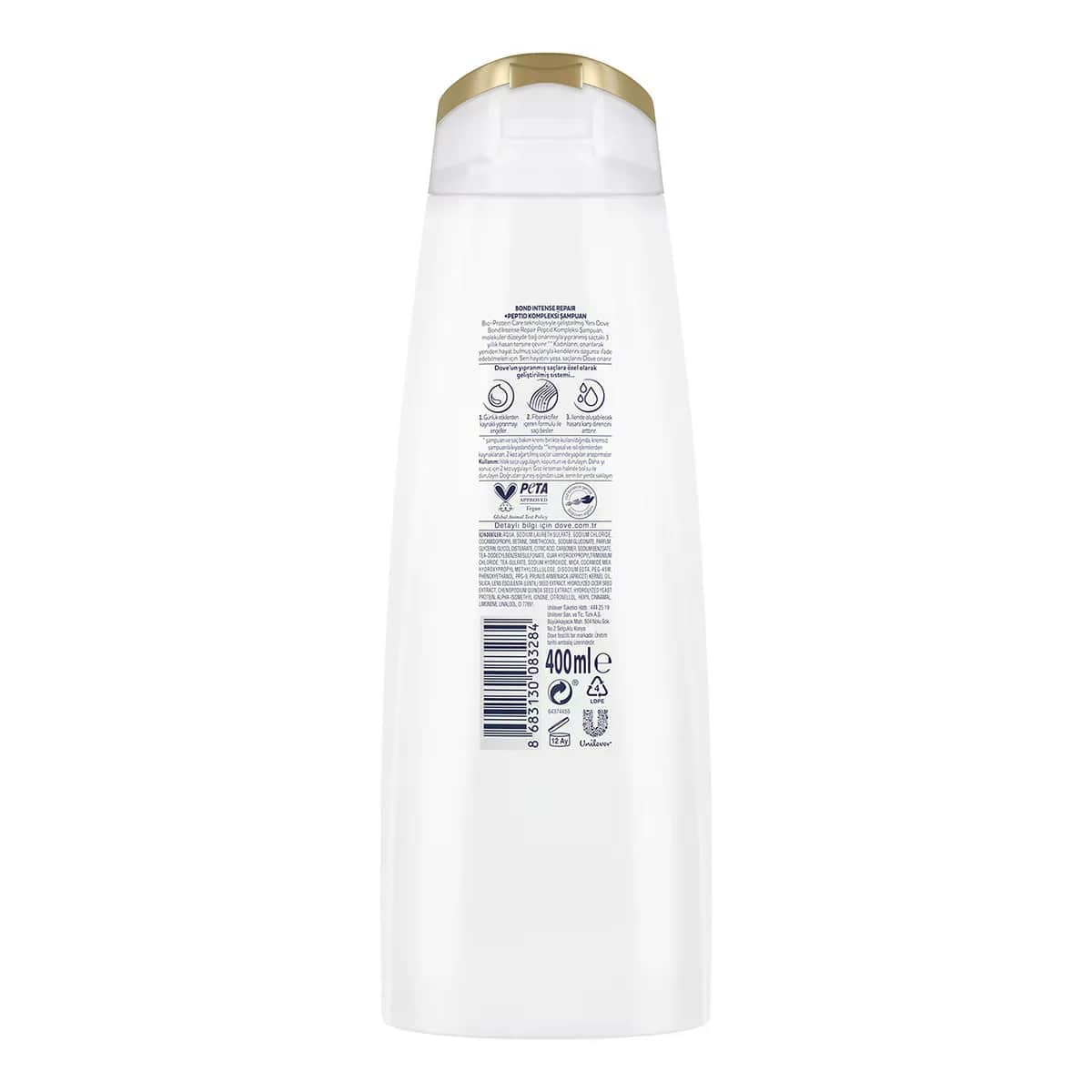 Dove Bond Intense Repair Shampoo mit Peptid-Komplex 400ml