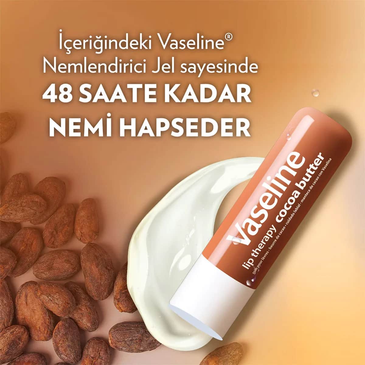 Крем для губ с какао-маслом Vaseline 4.8 г