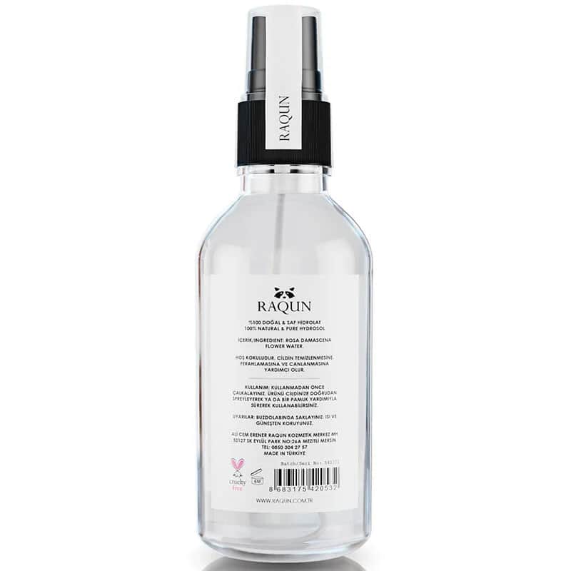 Raqun 100% Natürliches Rosenwasser - 100ml
