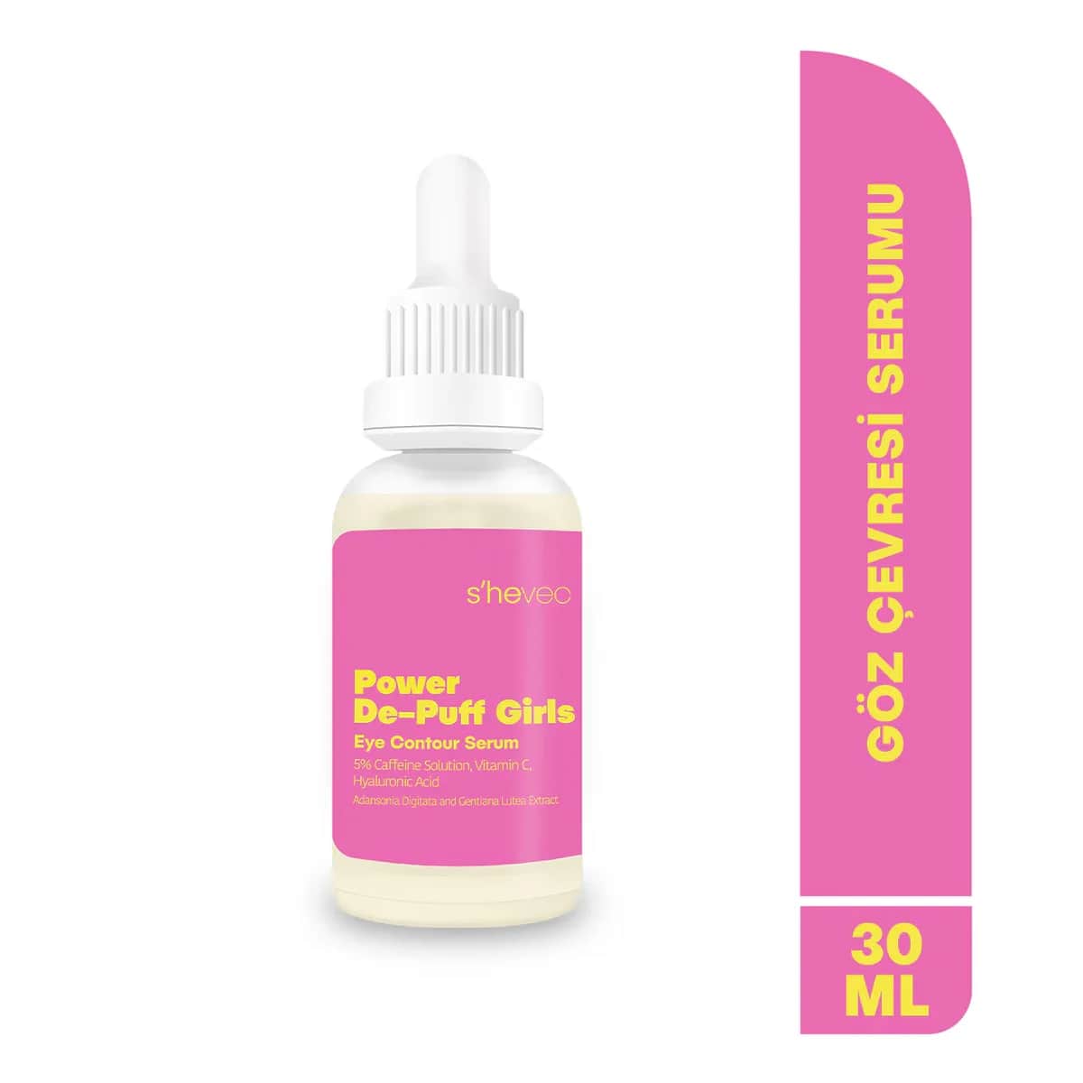 She Vec Power De Puff Girls Caffeine + Glutathione + Ha 30 ml