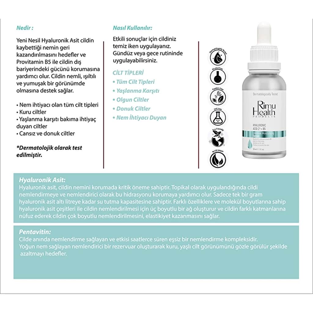 Rimu Health Hyaluronsäure Feuchtigkeitsserum 30ml