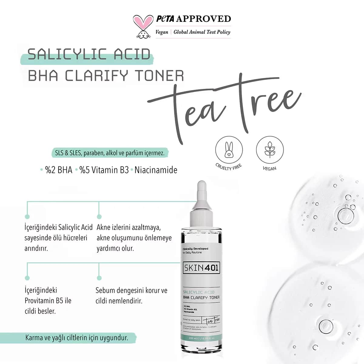 Skin401 salicylic Acid Bha Clarify Toner 200 ml