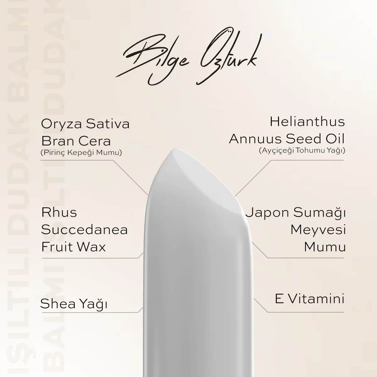 Бальзам для губ Bilge Öztürk прозрачный SPF20 5 г