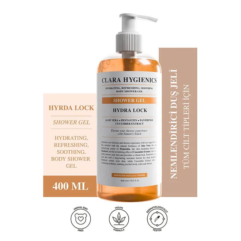 جل استحمام مرطب للوجه والجسم 400 مل من كلارا هايجينكس Clara Hygienics