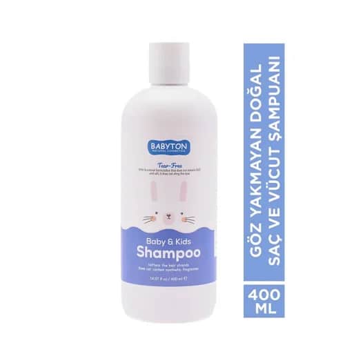 Babyton Natürliches Nicht-Irritierendes Shampoo für Babys und Kinder 400ml