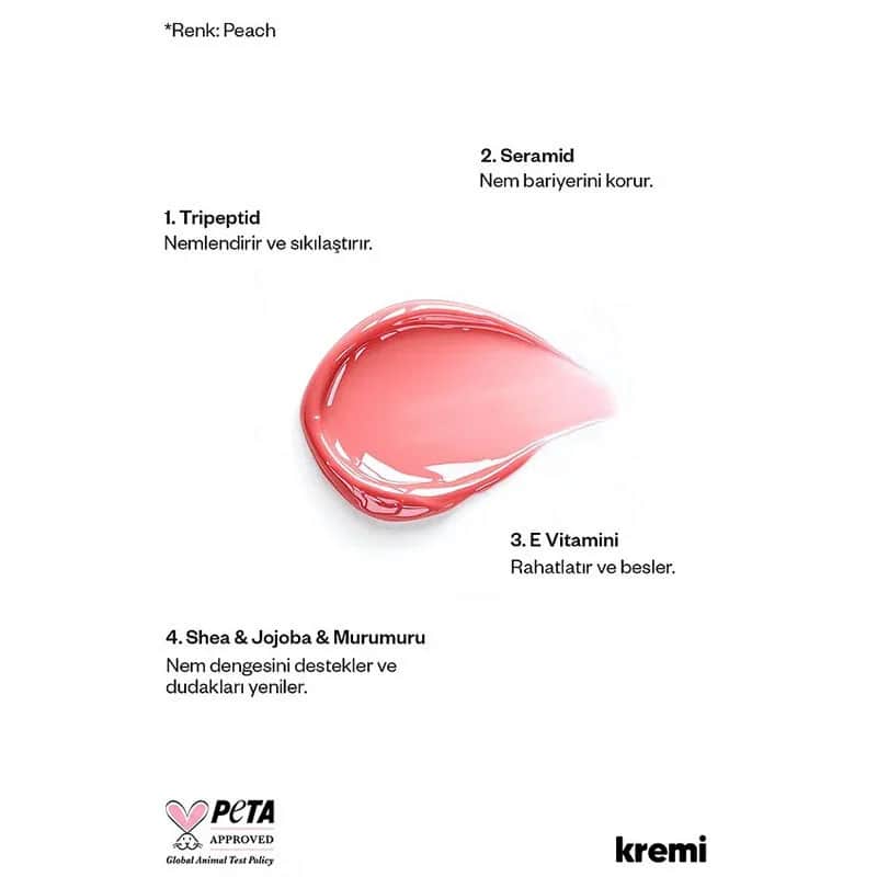 Pfirsich Lippenbalsam Creme - Kremi 13ml