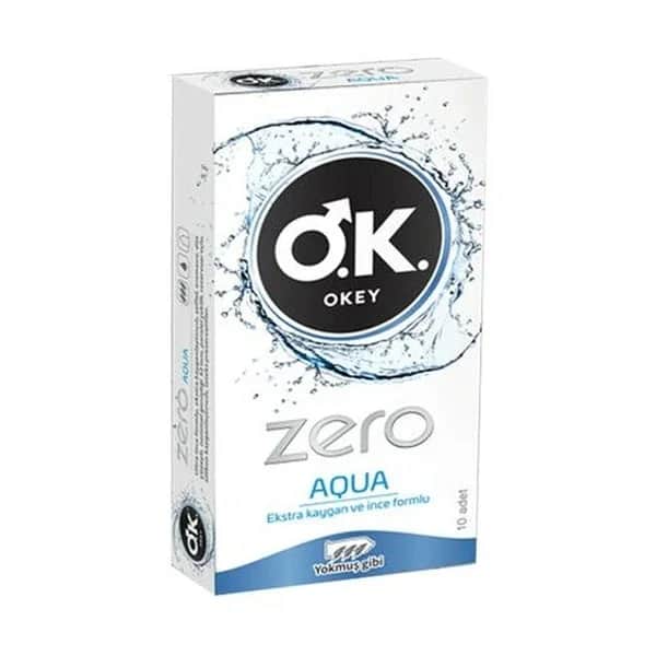 Okey Zero Aqua Extra Lubricious And Thin Condom 10 pcs