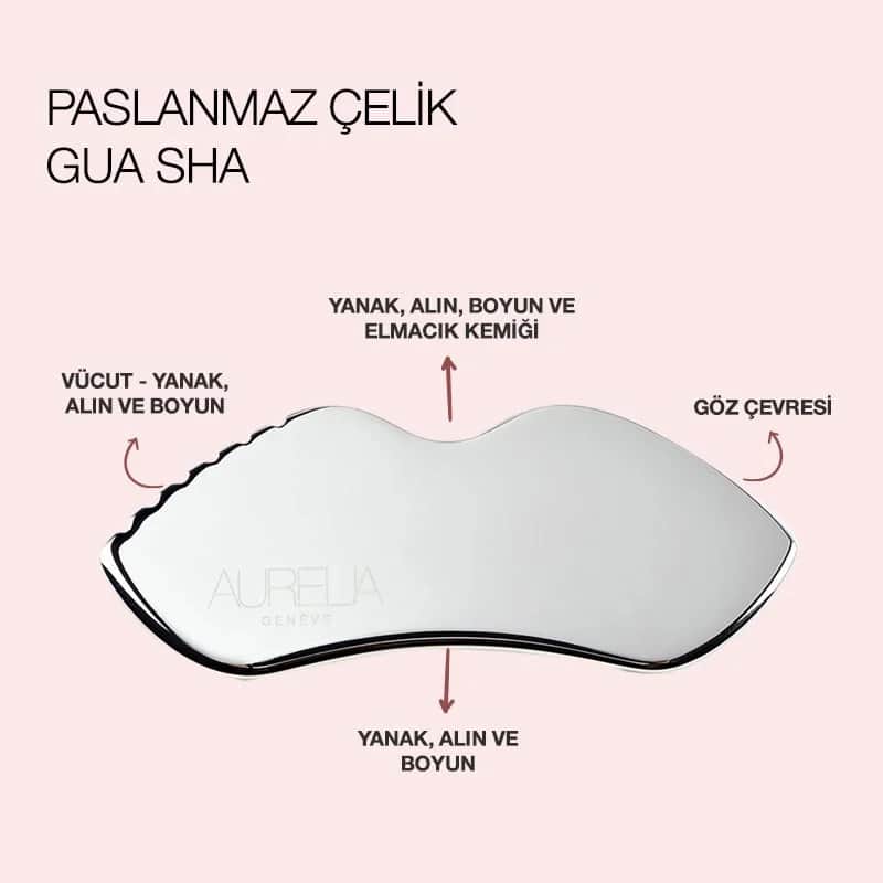 Aurelia Geneve Stainless Steel Gua Sha Tool for Skincare