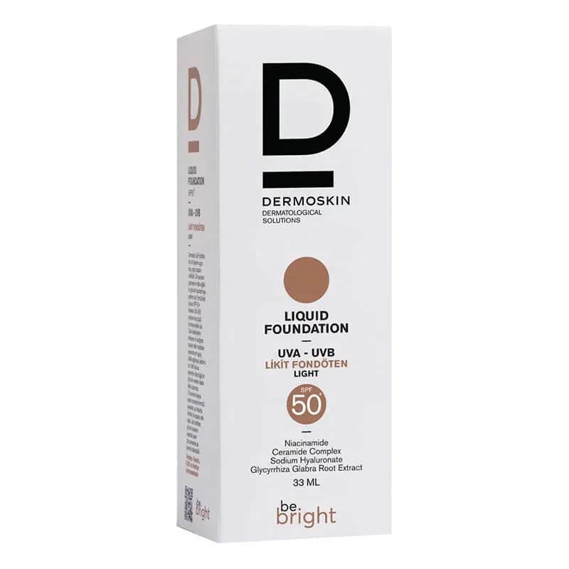 فoundation سائل ديرموسكن بي برايت SPF50+ 33 مل فاتح Dermoskin