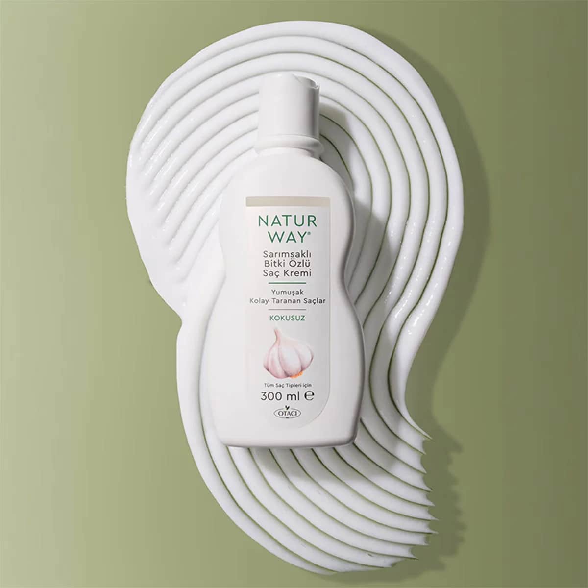 Otacı Naturway Knoblauch-Extrakt Duftfreie Haarkreme 300ml