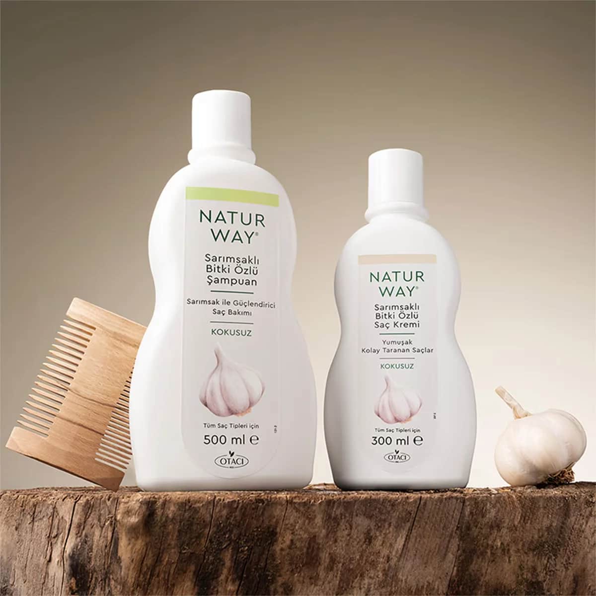 Otacı Naturway Knoblauch-Extrakt Duftfreie Haarkreme 300ml