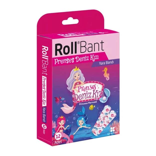 Roll Band Princess Mermaid Band-aid 12 pcs