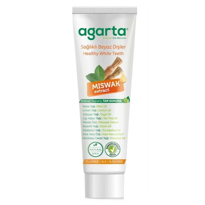 Agarta Natural Miswak Extract Fluoride-free Whitening Toothpaste 100 ml