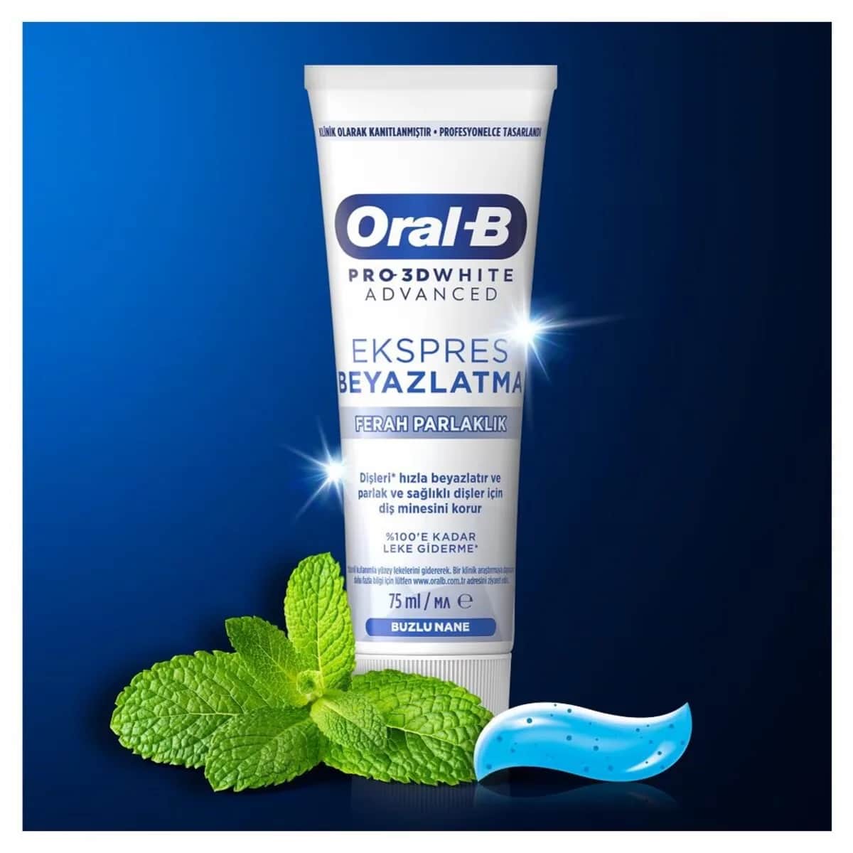 Oral-b Pro 3 D White Advanced Express Whitening Fresh Brightness Toothpaste 75 ml