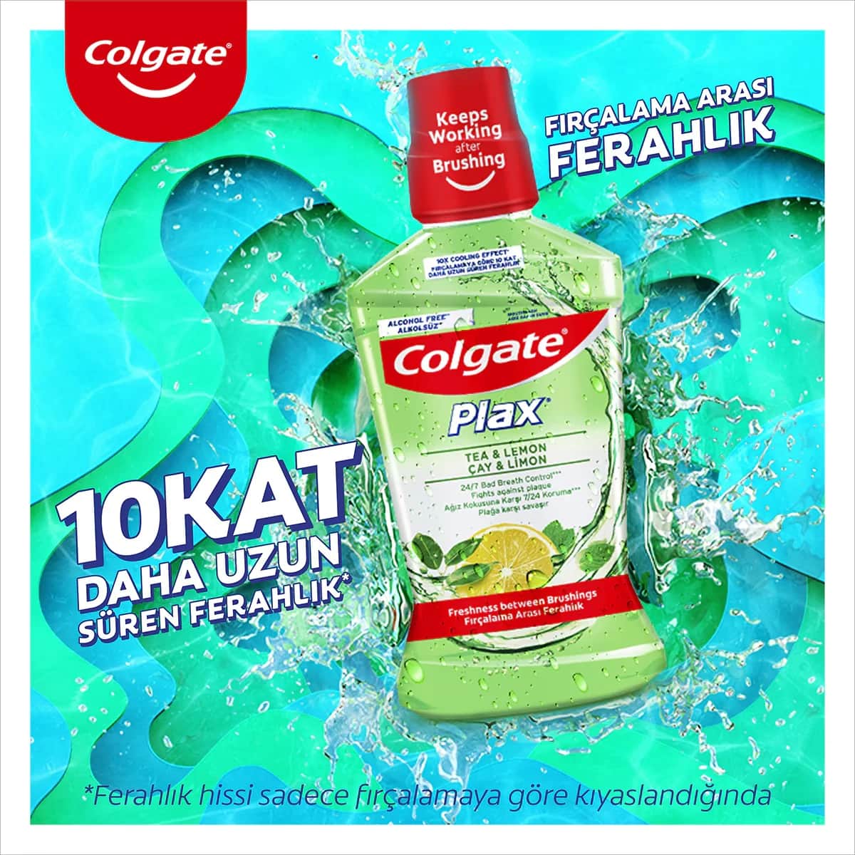 Colgate Plax Tee &amp; Zitrone alkoholfreies Mundwasser 500ml