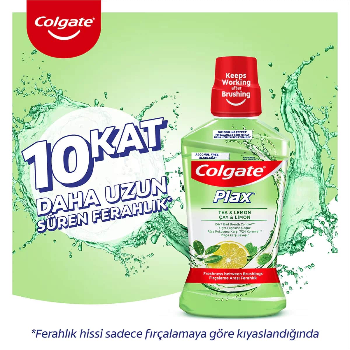Colgate Plax Tee &amp; Zitrone alkoholfreies Mundwasser 500ml