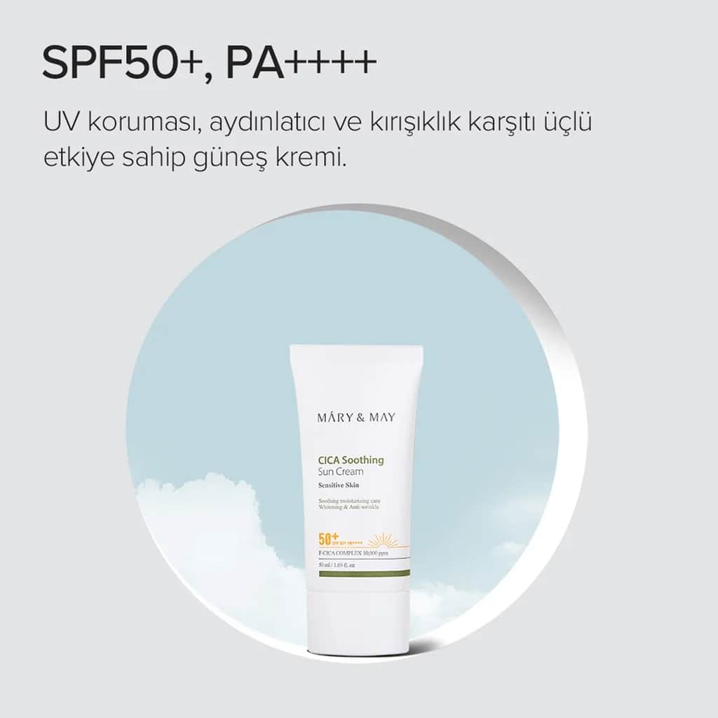 Крем для загара Mary May Cica Успокаивающий SPF 50 50 мл