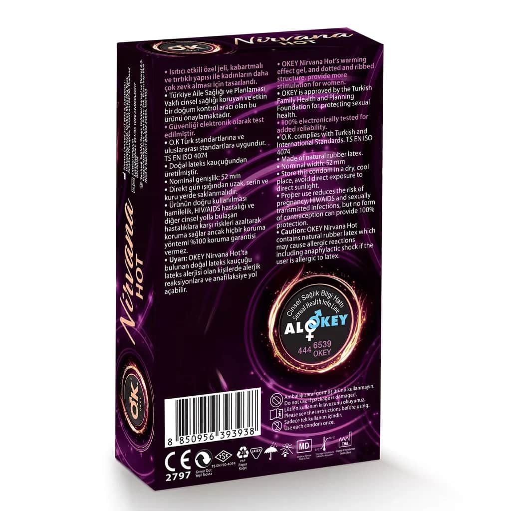 Okey Nirvana Hot Condom 10 pcs