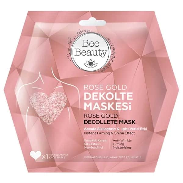 Маска для декольте с розовым золотом Bee Beauty