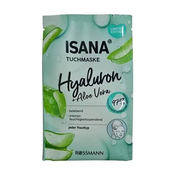 Маска бумажная Isana с алоэ вера и гиалуроном 1 шт
