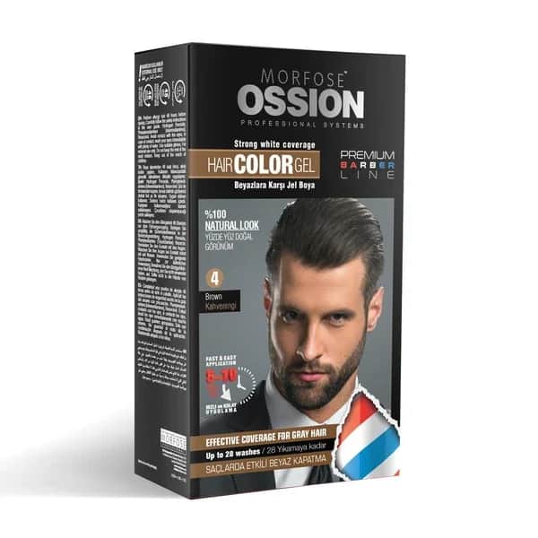 Ossion Männer Haarfärbeset - Braun Nr. 4, 40ml