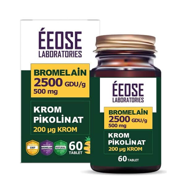 EEOSE إيوز بروميلين بيكولينات الكروميوم 60 قرصًا