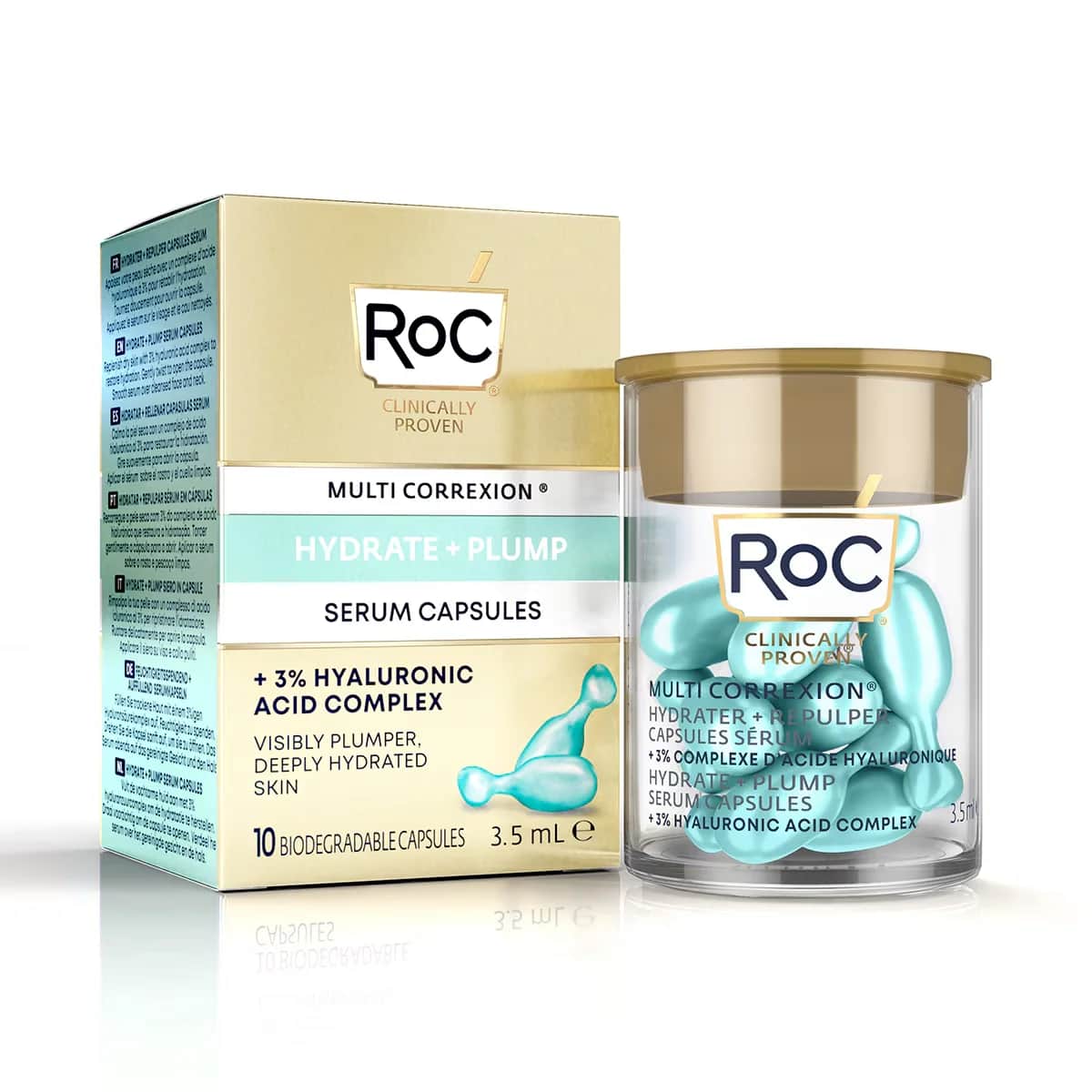Roc Revitalisierende Kapsel-Serum - 10 feuchtigkeitsspendende Kapseln