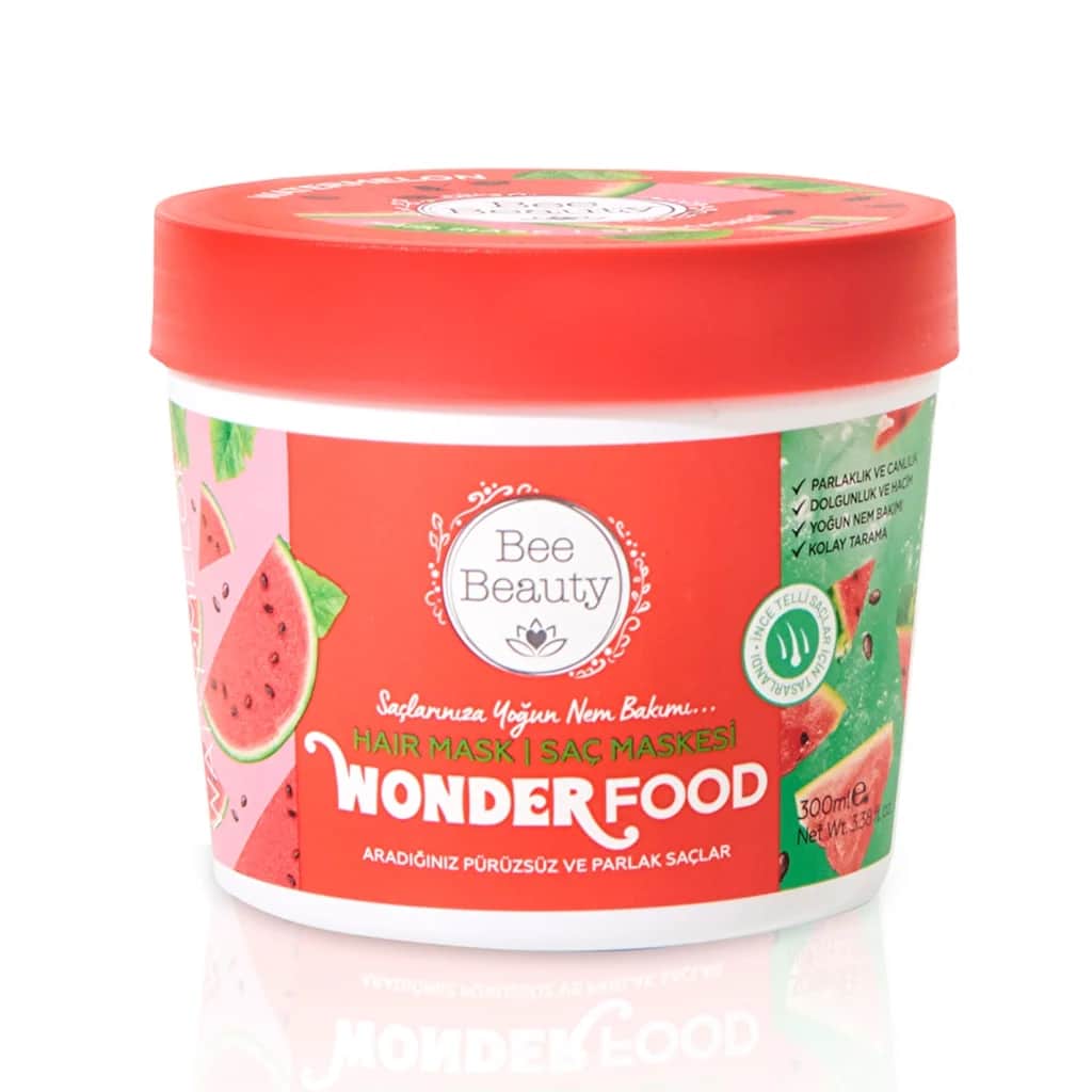 Wassermelone Haarmaske 300ml von Bee Beauty - Hydratisierende Behandlung