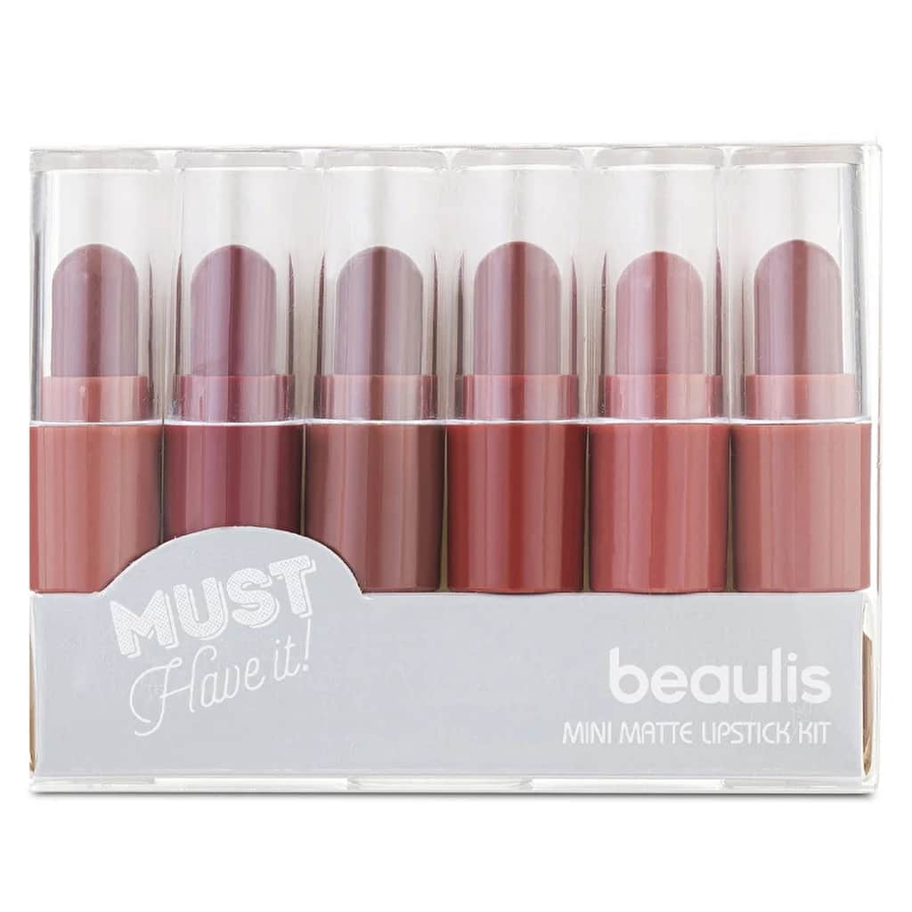 Beaulis Mini Matt Lippenstift Set - 227 kräftige Farben für unterwegs