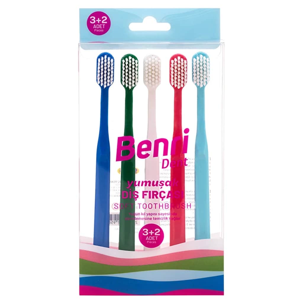 Benri Dent Familienzahnbürsten Set von 5