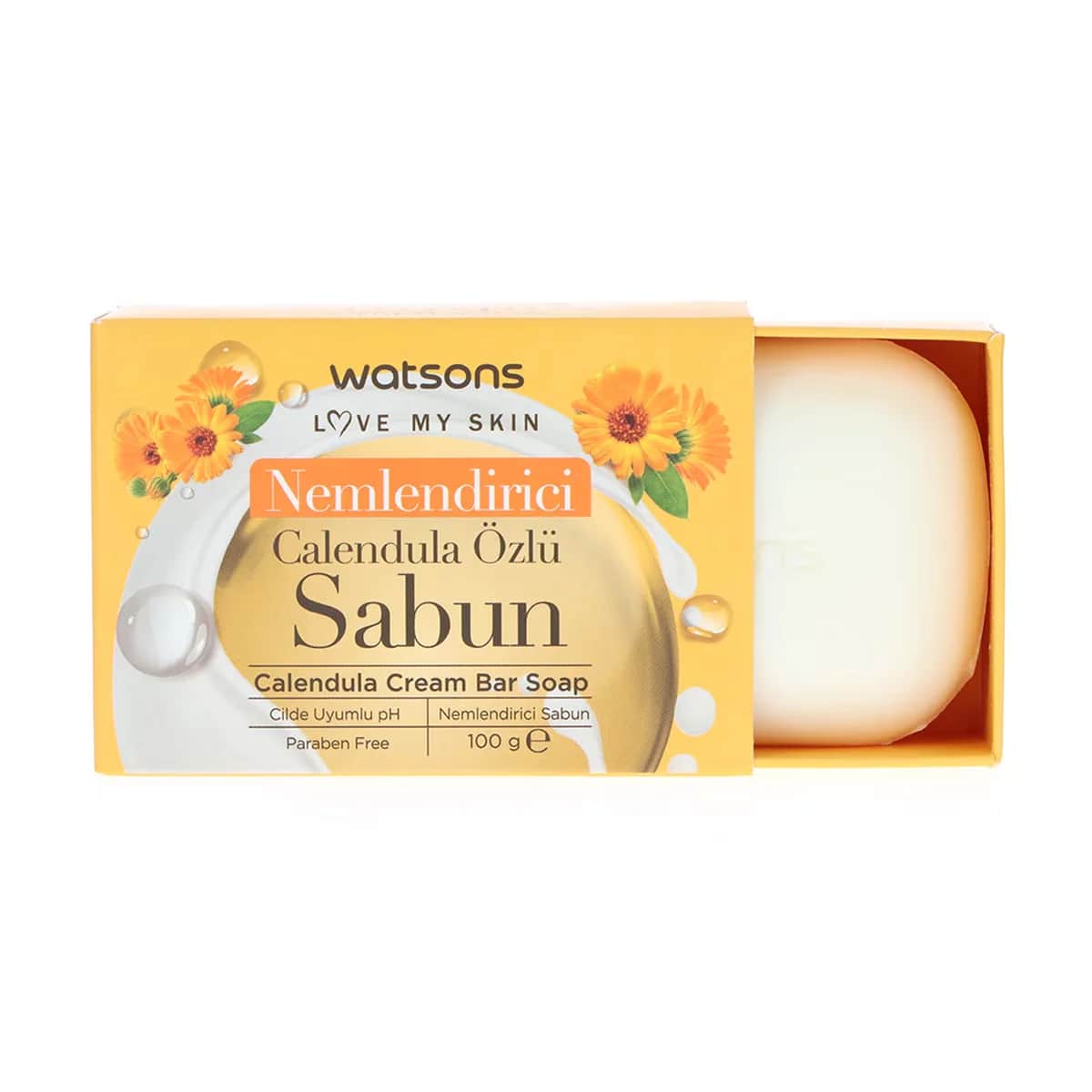 Watsons Gesichts- und Bade-Seife mit feuchtigkeitsspendendem Ringelblumenextrakt 100 g