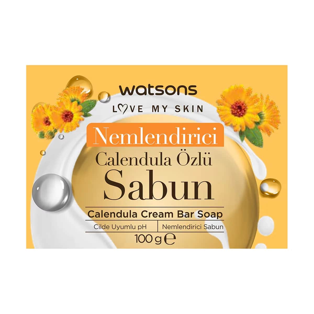 Watsons Gesichts- und Bade-Seife mit feuchtigkeitsspendendem Ringelblumenextrakt 100 g