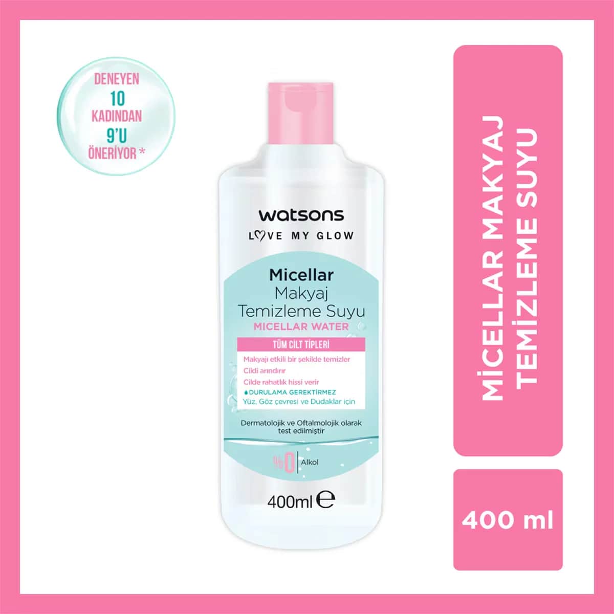 Watsons Mizellen-Make-up-Entferner Wasser 400ml - Sanft &amp; Hydrierend