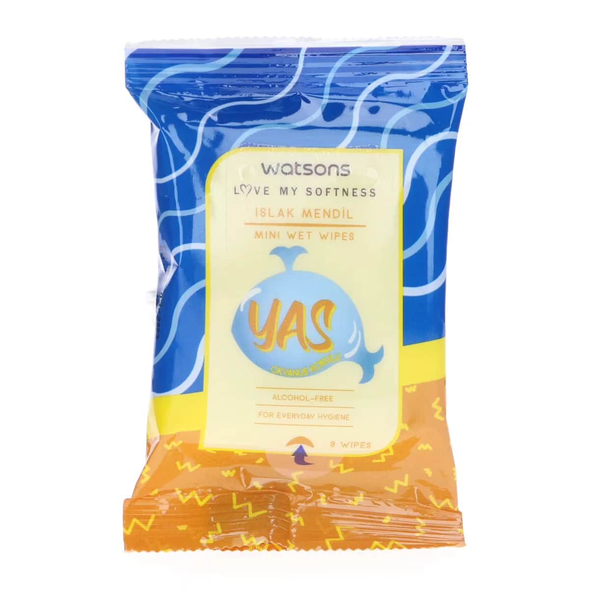 Watsons Mini Ocean Duftende Feuchttücher - 3 Packungen mit 8 Stück