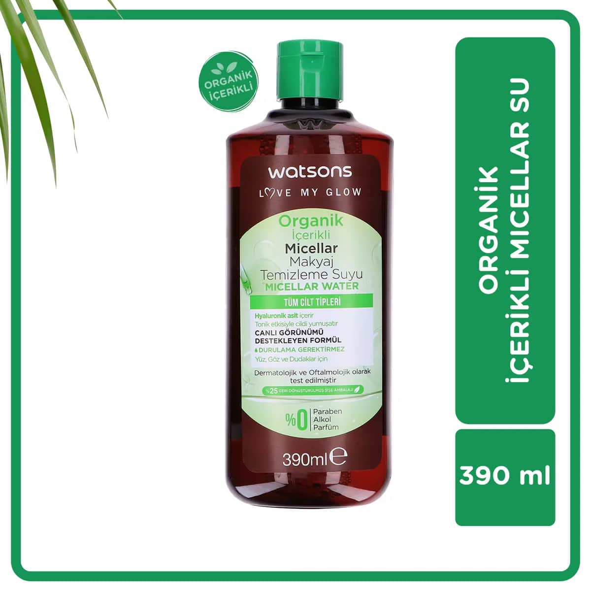 Watsons Bio Mizellen-Reinigungswasser 390ml - Sanfter Make-up Entferner